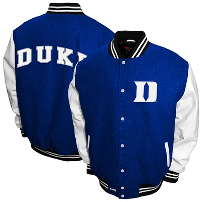 Men's Franchise Club Royal Duke Blue Devils Big & Tall Graduate Full-Snap Jacket