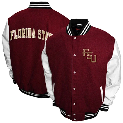Men's Franchise Club Garnet Florida State Seminoles Big & Tall Graduate Full-Snap Jacket