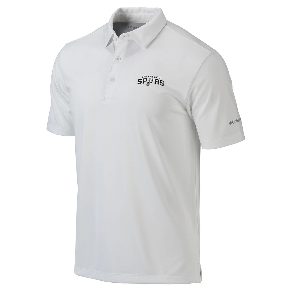 Men's Columbia White San Antonio Spurs Omni-Wick Drive Polo