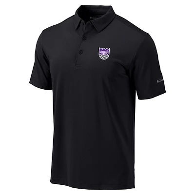 Men's Columbia Black Sacramento Kings Omni-Wick Drive Polo