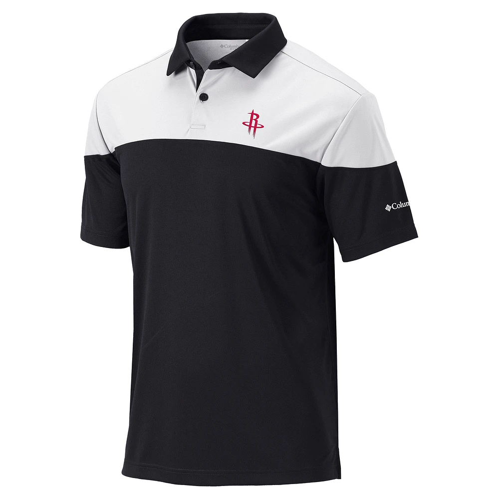 Men's Columbia Black Houston Rockets Omni-Wick Best Ball Polo