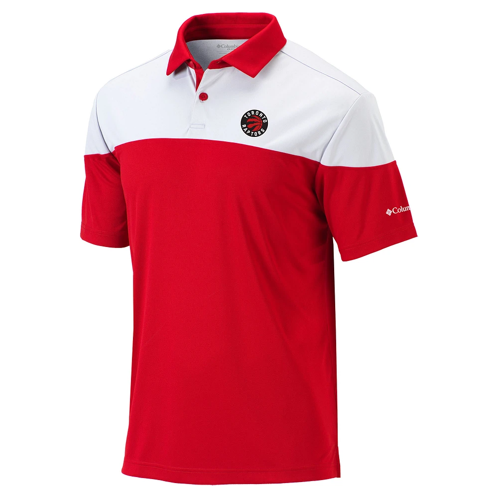 Men's Columbia Red Toronto Raptors Omni-Wick Best Ball Polo