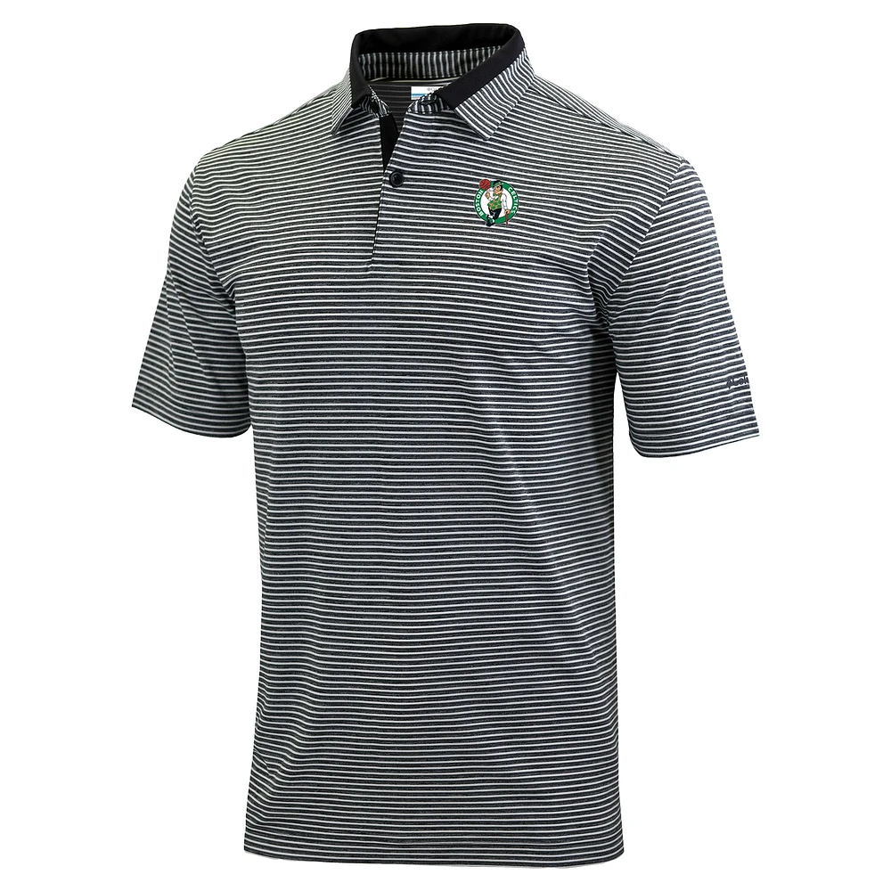 Men's Columbia Black Boston Celtics Golden Hills Polo