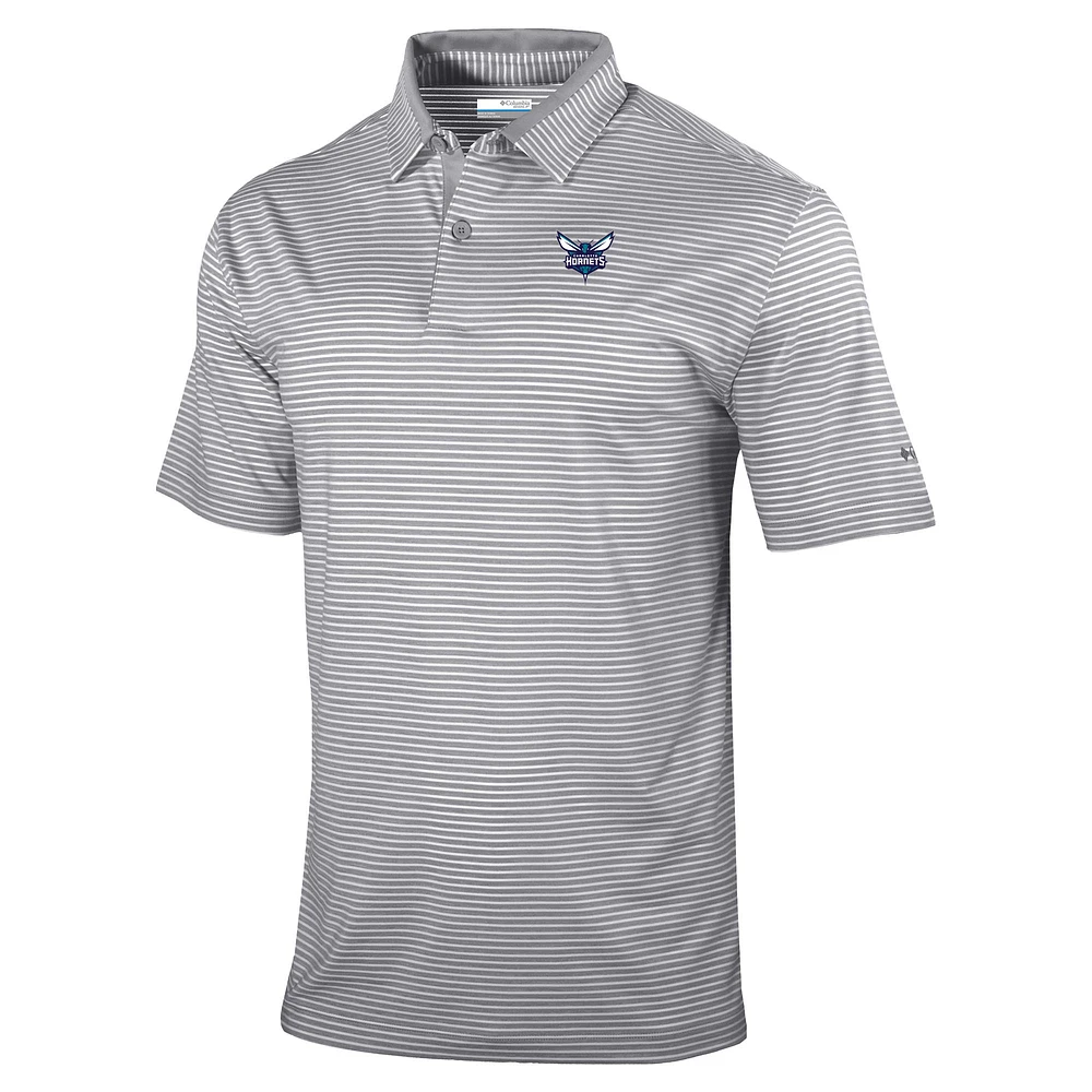 Men's Columbia Gray Charlotte Hornets Golden Hills Polo