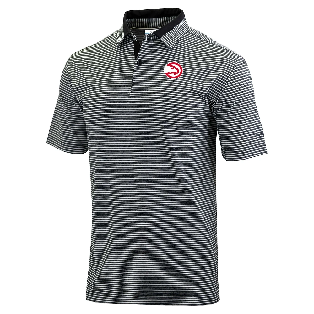 Men's Columbia Black Atlanta Hawks Golden Hills Polo