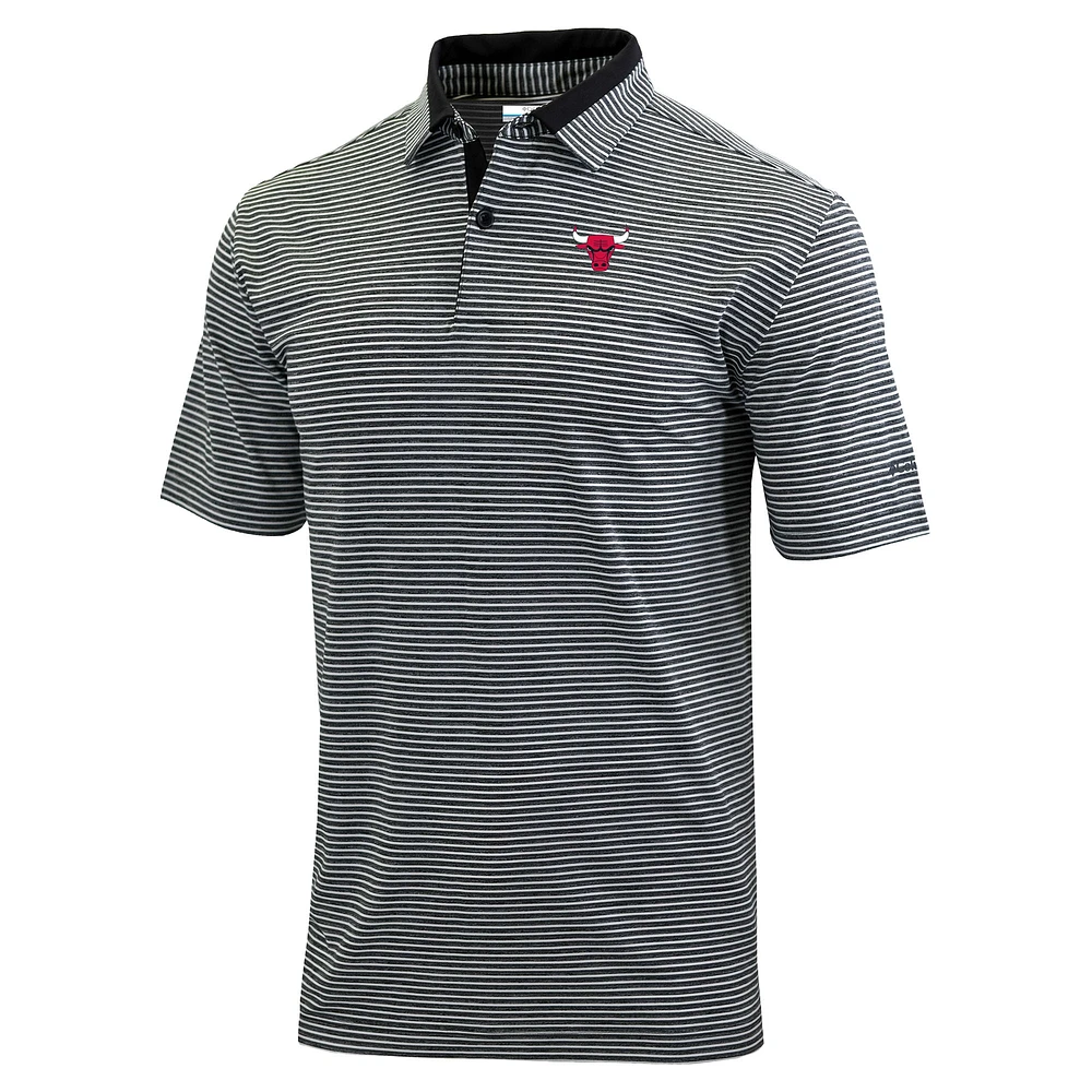 Men's Columbia Black Chicago Bulls Golden Hills Polo