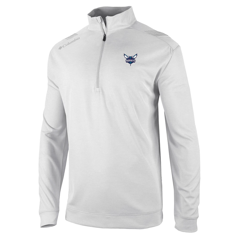 Men's Columbia Charlotte Hornets Oakland Downs Quarter-Zip Pullover