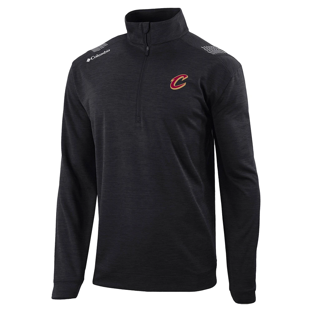 Men's Columbia Black Cleveland Cavaliers Oakland Downs Quarter-Zip Pullover