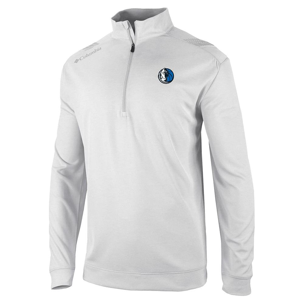 Men's Columbia Dallas Mavericks Oakland Downs Quarter-Zip Pullover