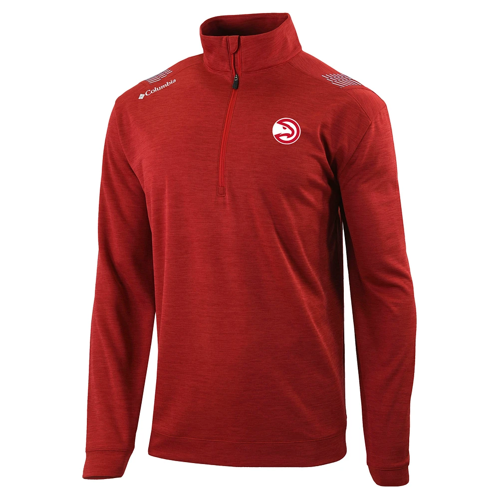 Men's Columbia Atlanta Hawks Oakland Downs Quarter-Zip Pullover