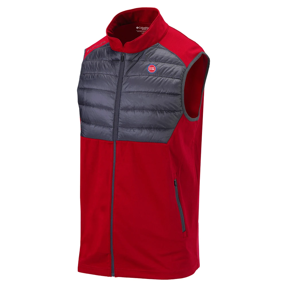 Men's Columbia Detroit Pistons Omni-Wick The Element Full-Zip Vest