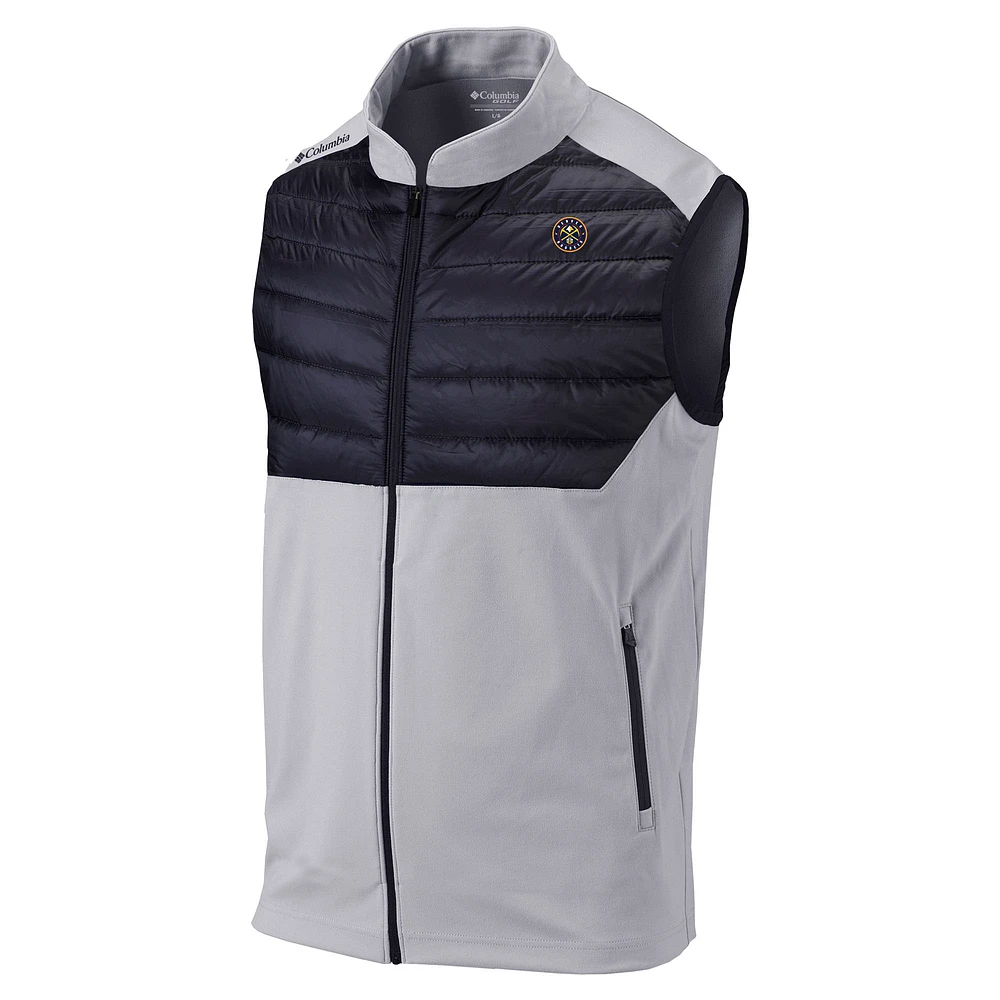 Men's Columbia Gray Denver Nuggets Omni-Wick The Element Full-Zip Vest