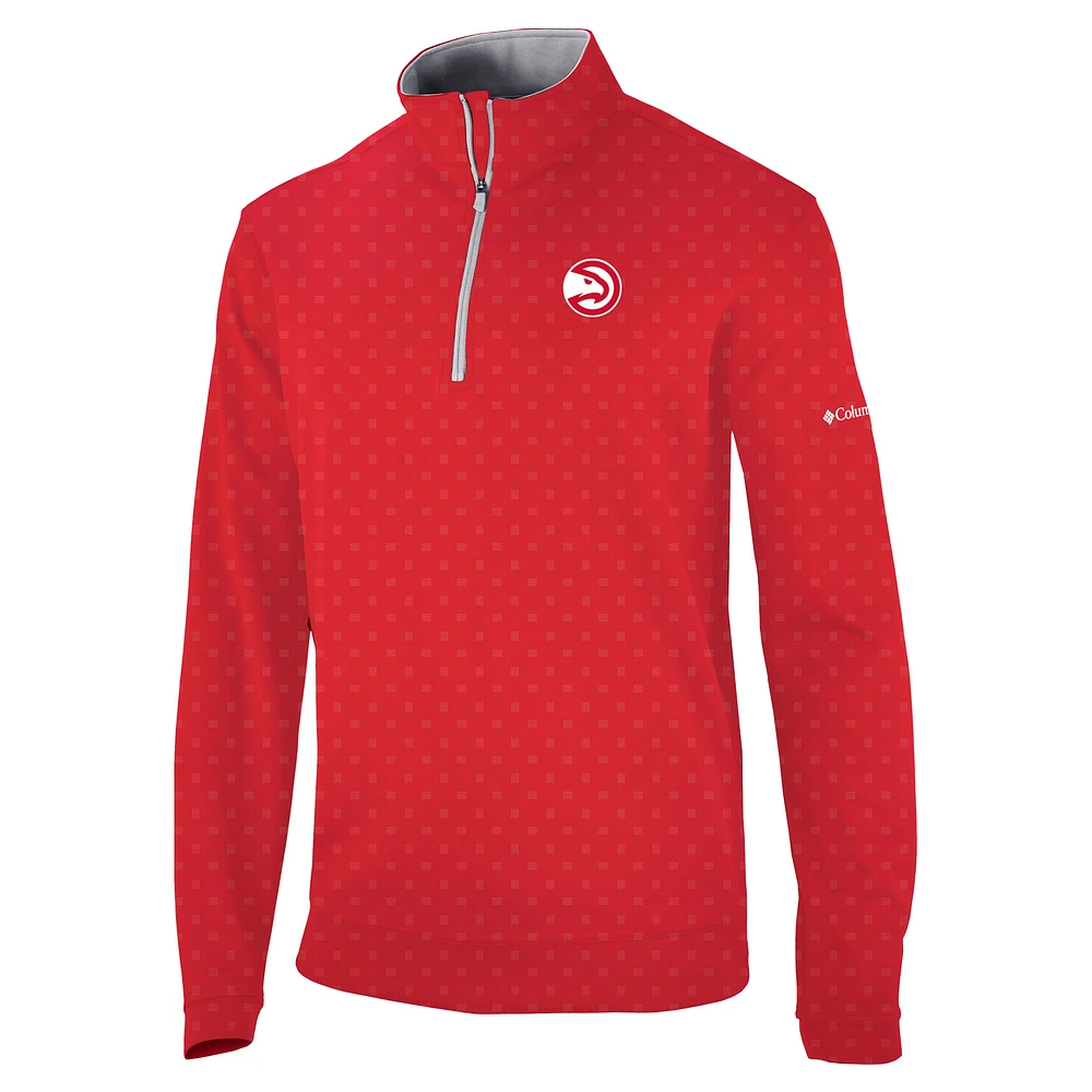 Men's Columbia Atlanta Hawks Omni-Wick Wickhams Hills Quarter-Zip Pullover Top