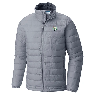 Men's Columbia Gray Boston Celtics Powder Lite Omni-Heat Reflective Full-Zip Jacket