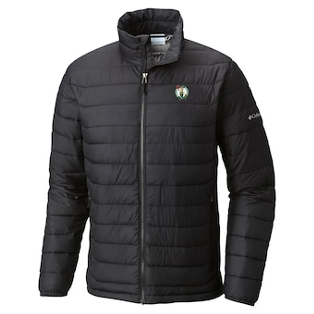 Men's Columbia Black Boston Celtics Powder Lite Omni-Heat Reflective Full-Zip Jacket