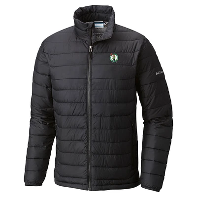Men's Columbia Black Boston Celtics Powder Lite Omni-Heat Reflective Full-Zip Jacket