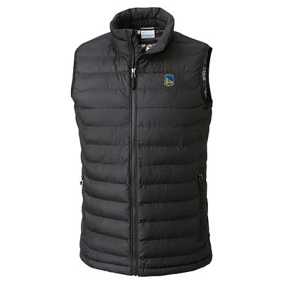 Men's Columbia Black Golden State Warriors Powder Lite Omni-Heat Reflective Full-Zip Vest