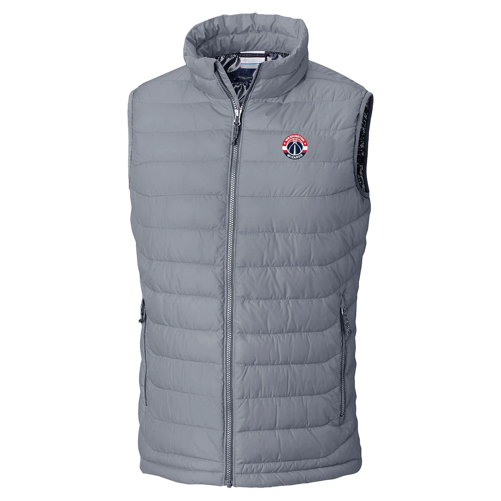 Men's Columbia Gray Washington Wizards Powder Lite Omni-Heat Reflective Full-Zip Vest