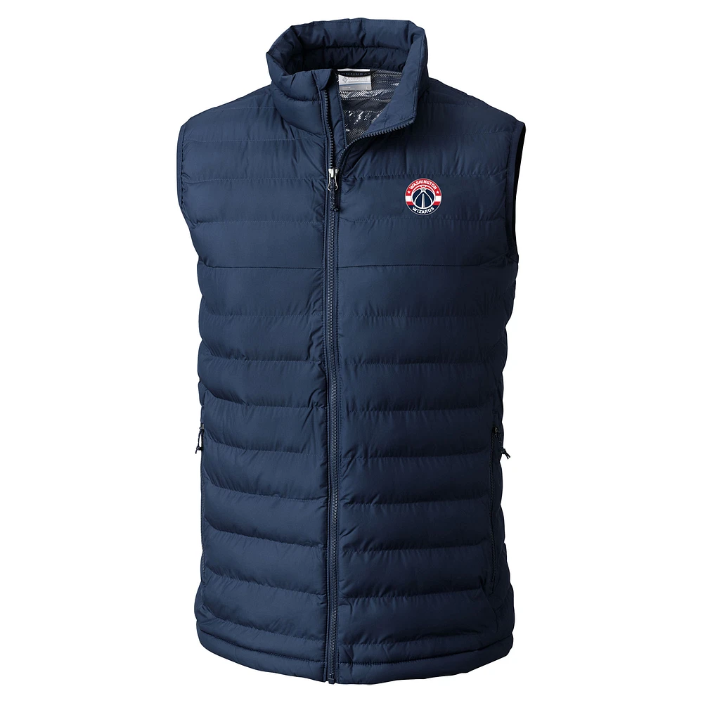 Men's Columbia Navy Washington Wizards Powder Lite Omni-Heat Reflective Full-Zip Vest