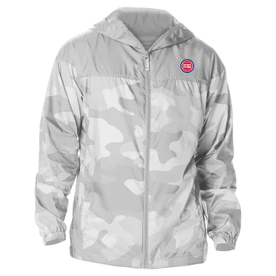 Men's Columbia Detroit Pistons Camo Flash Challenger Windbreaker Full-Zip Jacket