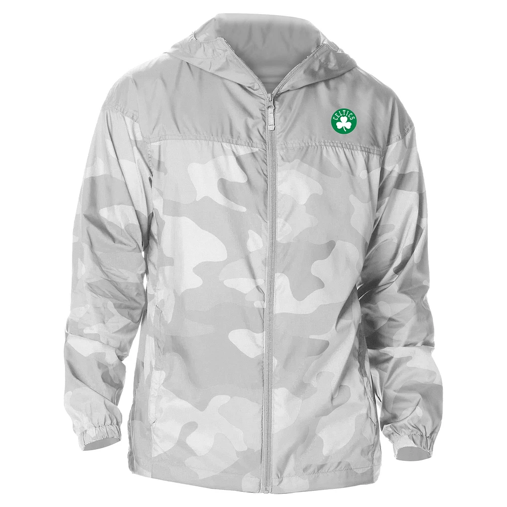 Men's Columbia Boston Celtics Camo Flash Challenger Windbreaker Full-Zip Jacket