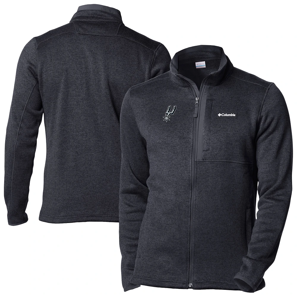 Men's Columbia Black San Antonio Spurs Sweater Weather Full-Zip Jacket