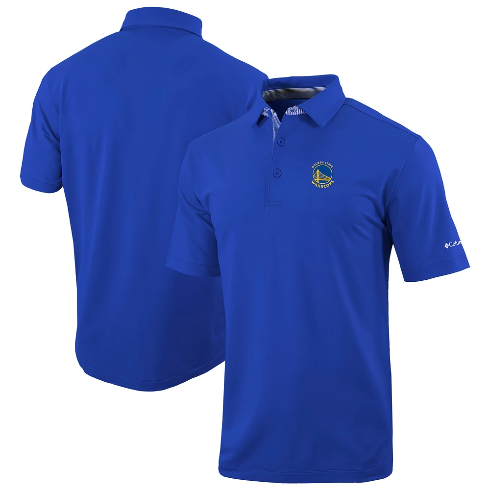 Men's Columbia Royal Golden State Warriors Omni-Wick Even Lie Polo