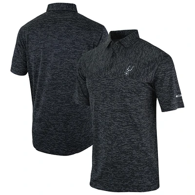 Men's Columbia Black San Antonio Spurs Omni-Wick Heading Out Polo