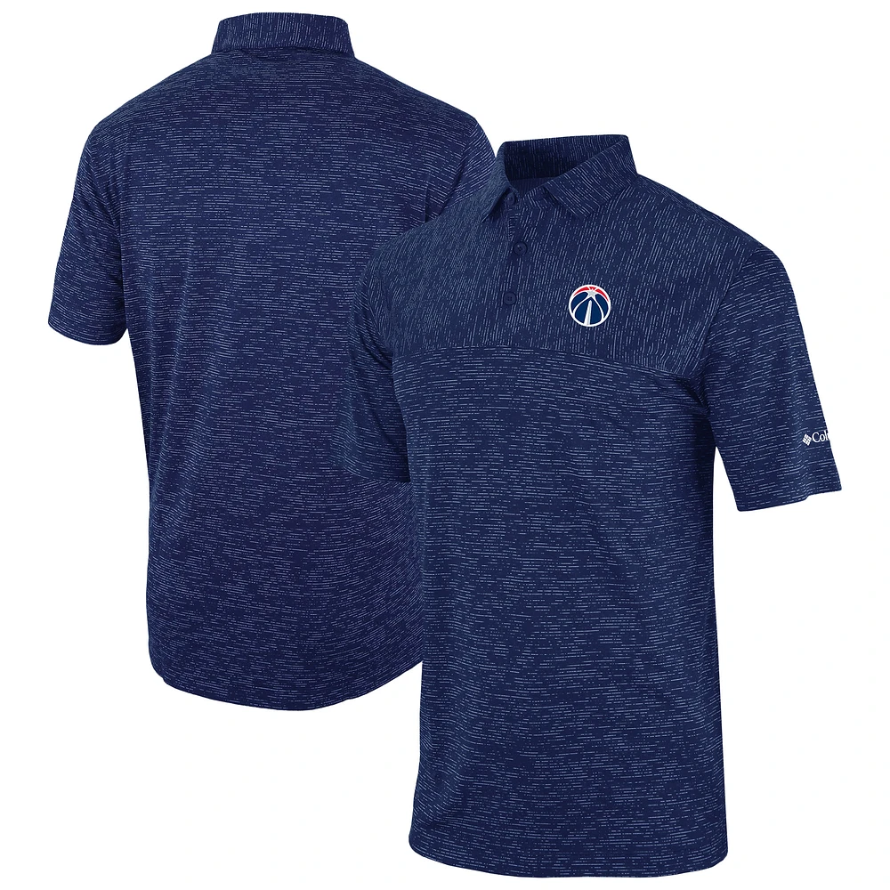 Men's Columbia Navy Washington Wizards Omni-Wick Heading Out Polo