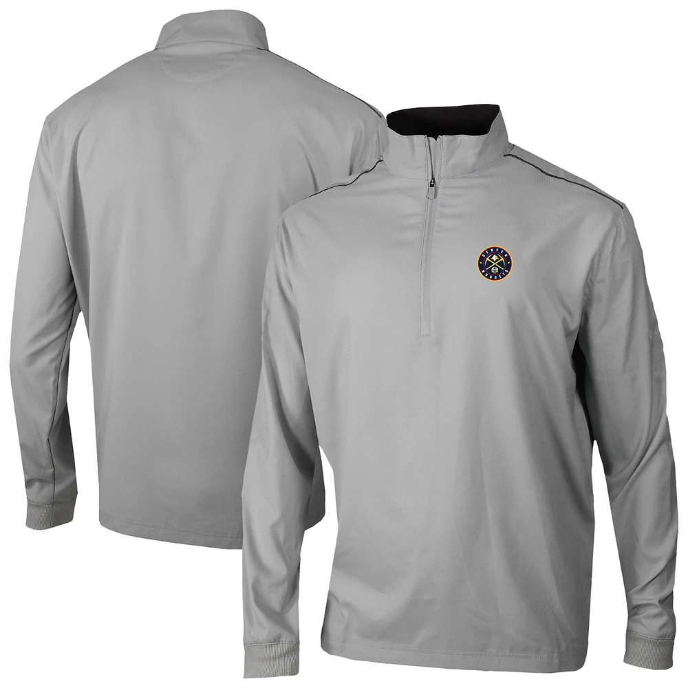 Men's Columbia Gray Denver Nuggets Bogey's Paradise Quarter-Zip Pullover