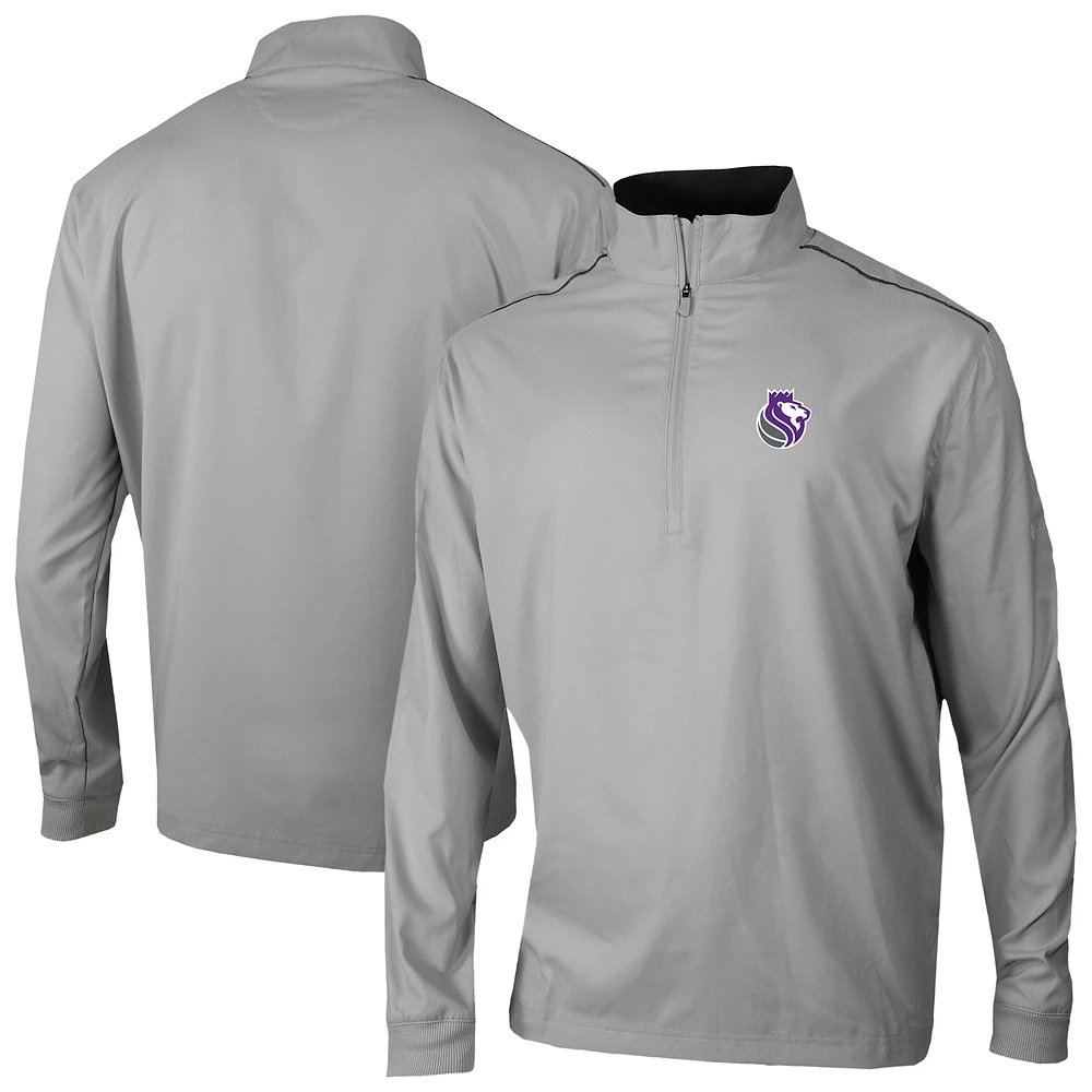 Men's Columbia Gray Sacramento Kings Bogey's Paradise Quarter-Zip Pullover