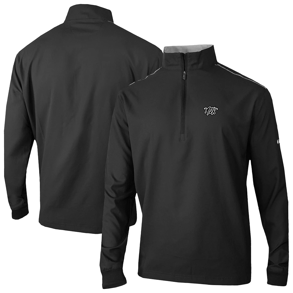Men's Columbia Brooklyn Nets Bogey's Paradise Quarter-Zip Pullover