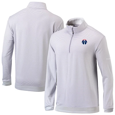 Men's Columbia Gray/White Washington Wizards Omni-Wick Even Lie Quarter-Zip Pullover