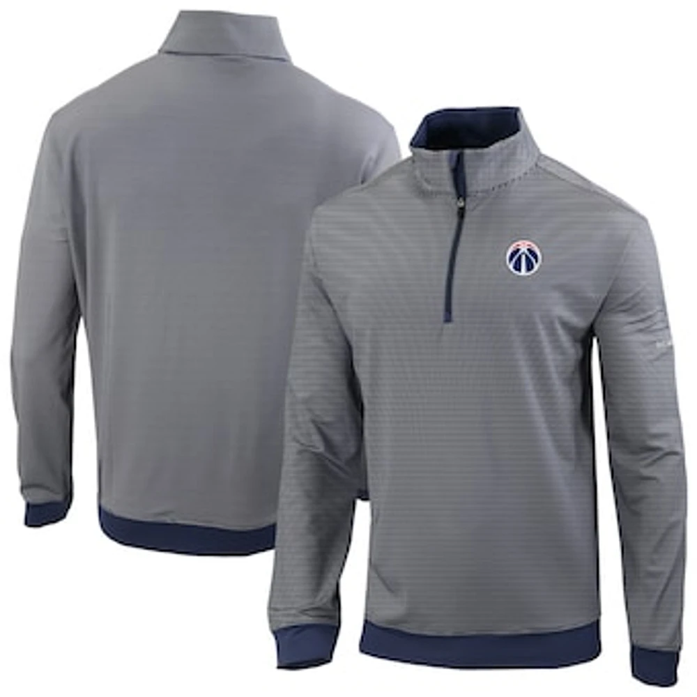 Men's Columbia Navy Washington Wizards Omni-Wick Even Lie Quarter-Zip Pullover