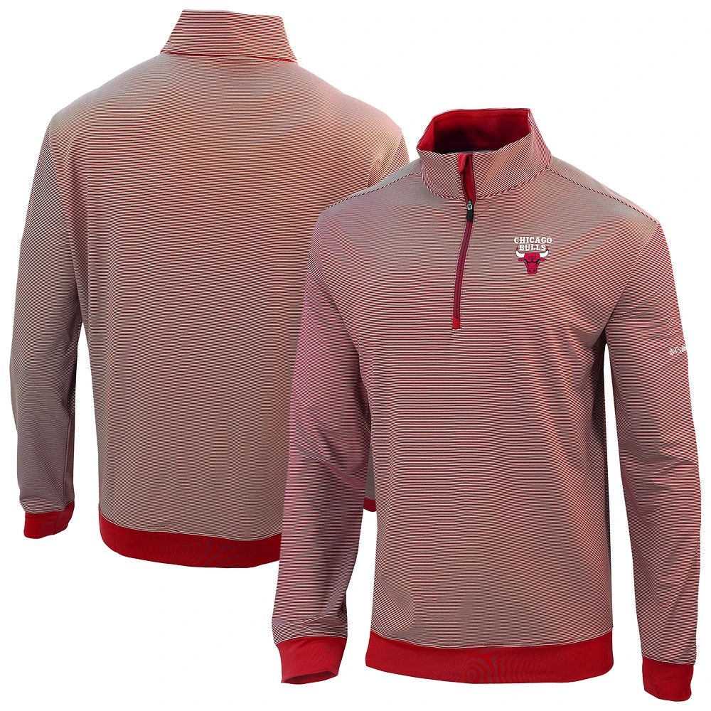 Men's Columbia Chicago Bulls Omni-Wick Even Lie Quarter-Zip Pullover
