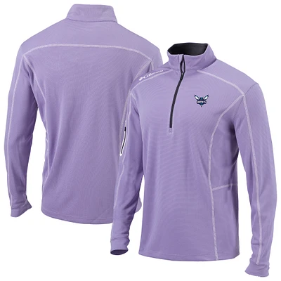 Men's Columbia Lavender Charlotte Hornets Omni-Wick Shotgun Quarter-Zip Pullover