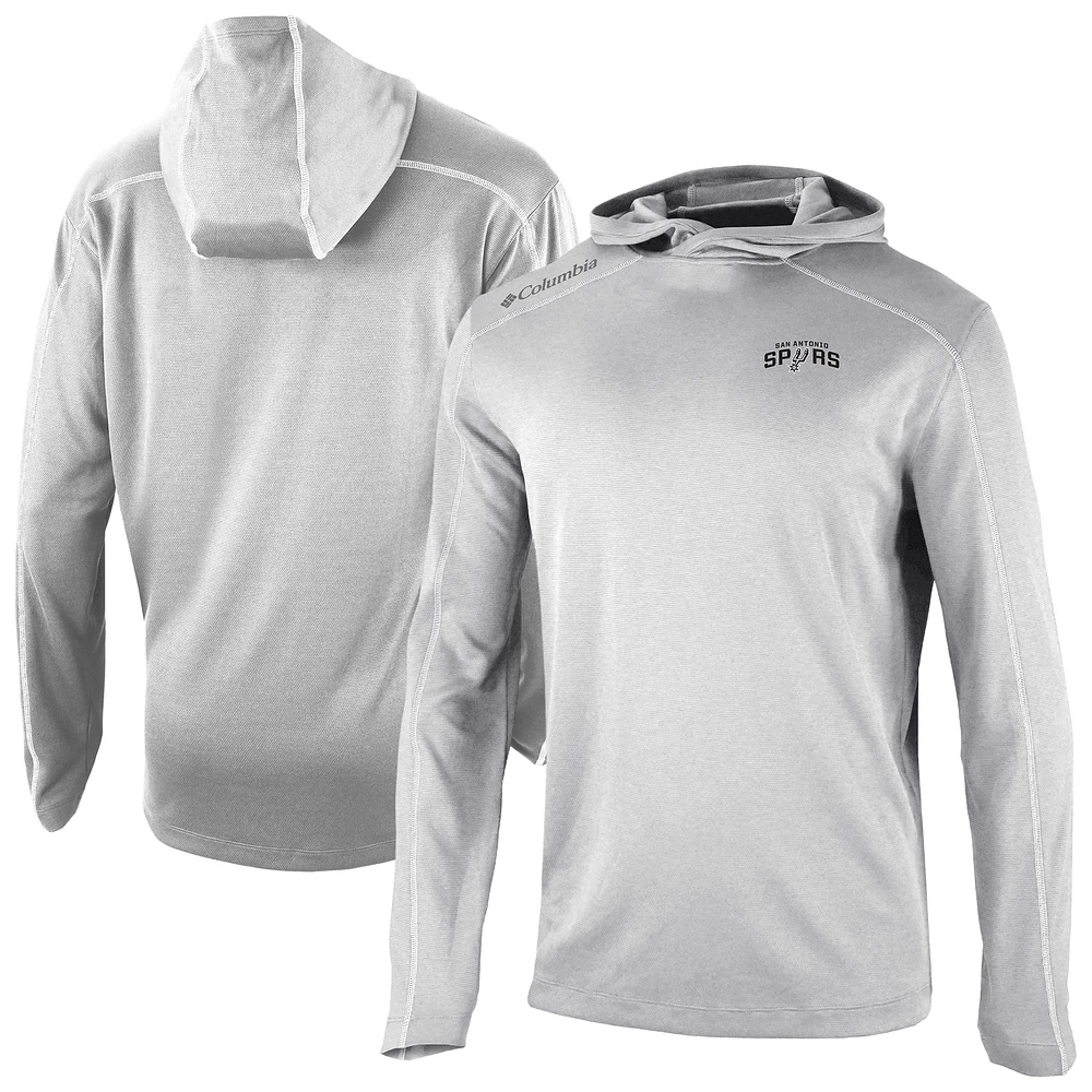 Men's Columbia Gray San Antonio Spurs Omni-Wick Shotgun Pullover Hoodie
