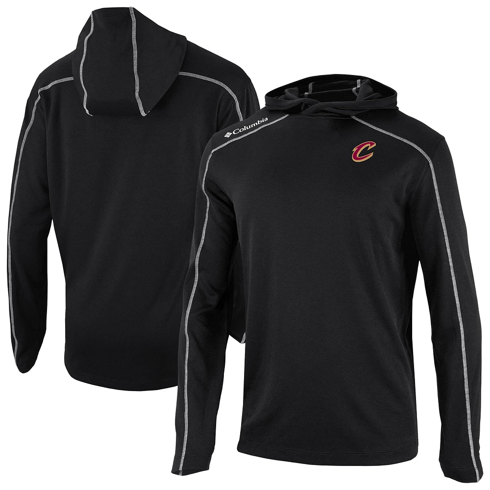 Men's Columbia Black Cleveland Cavaliers Omni-Wick Shotgun Pullover Hoodie