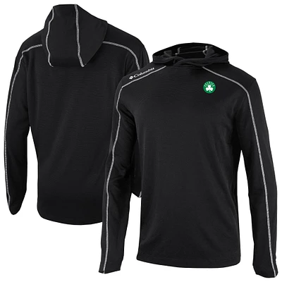 Men's Columbia Black Boston Celtics Omni-Wick Shotgun Pullover Hoodie