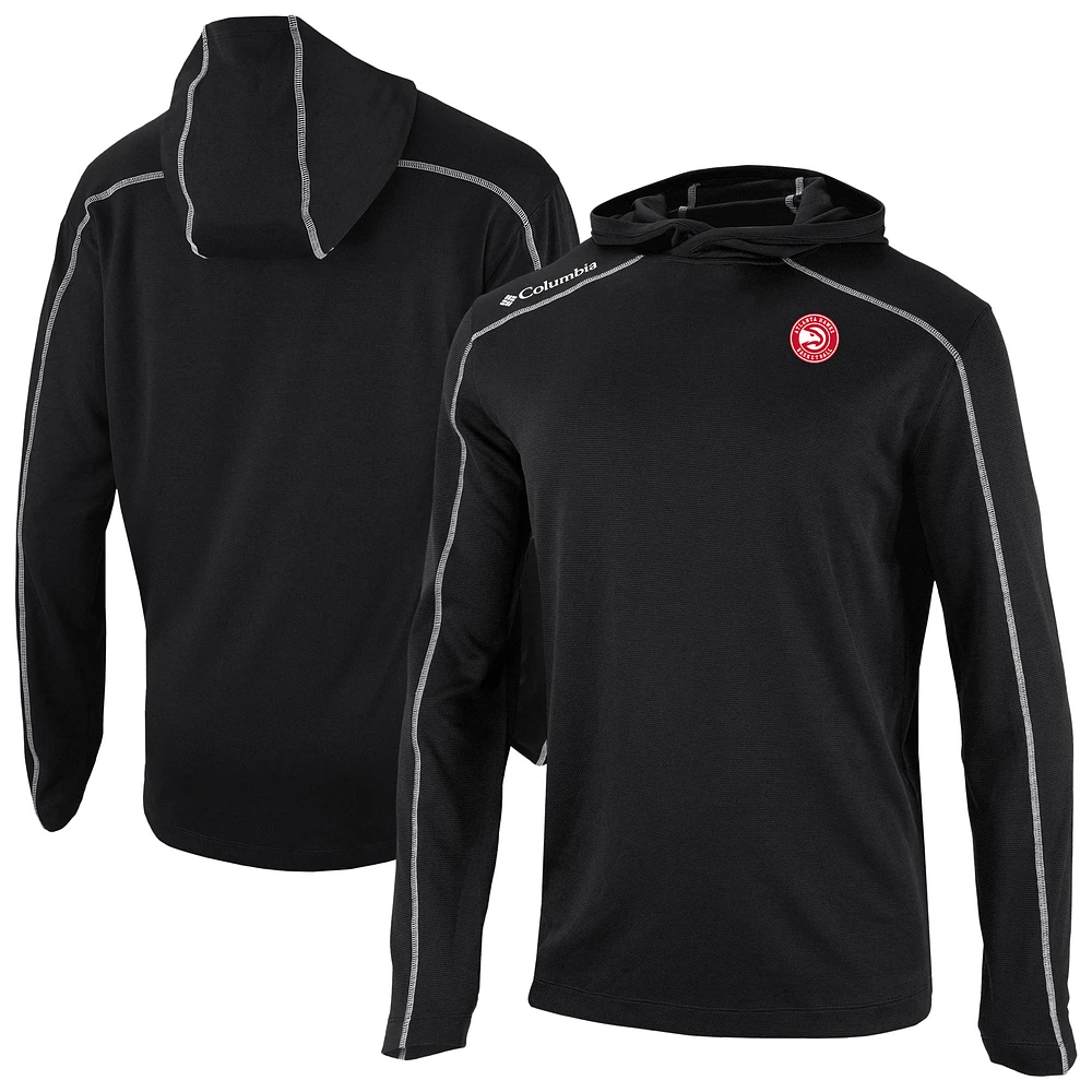 Men's Columbia Black Atlanta Hawks Omni-Wick Shotgun Pullover Hoodie