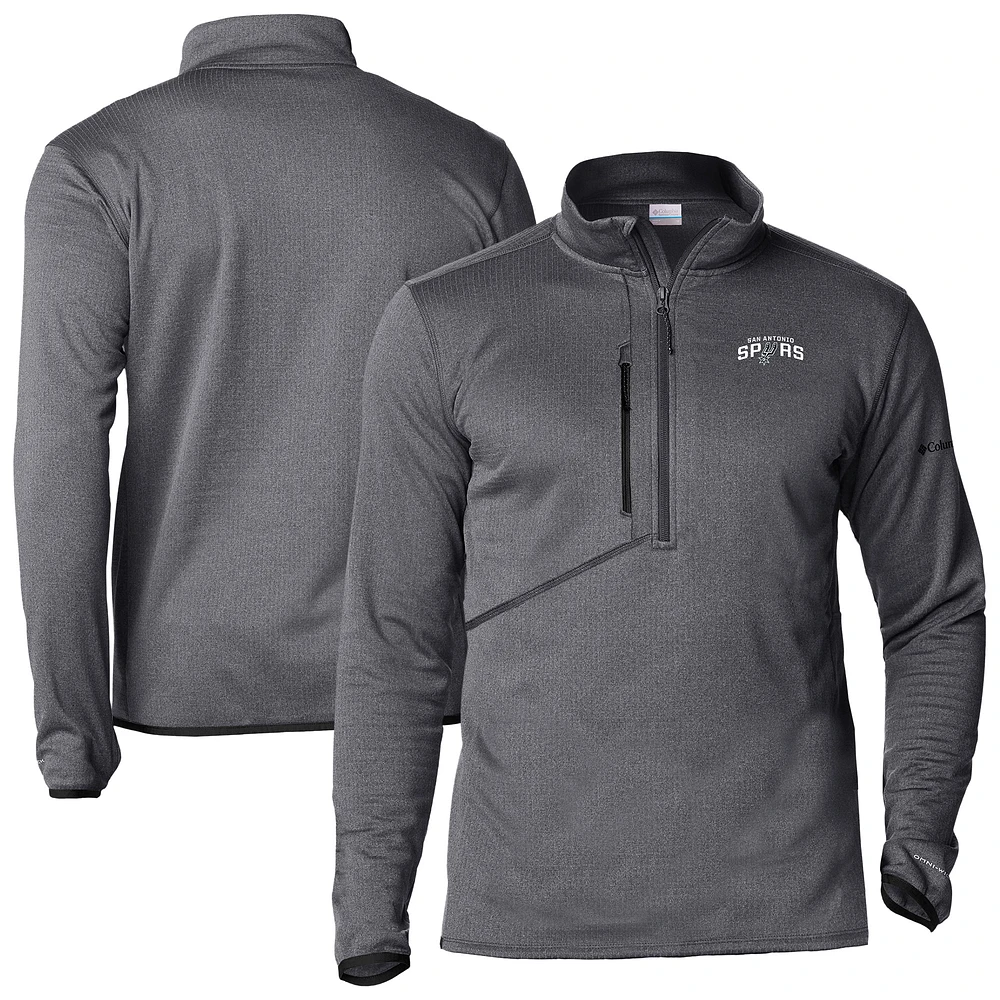 Men's Columbia Gray San Antonio Spurs Park View Half-Zip Top