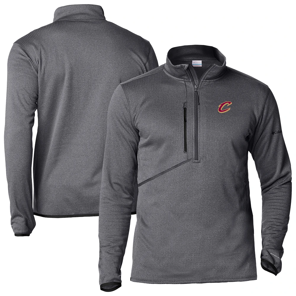 Men's Columbia Gray Cleveland Cavaliers Park View Half-Zip Top