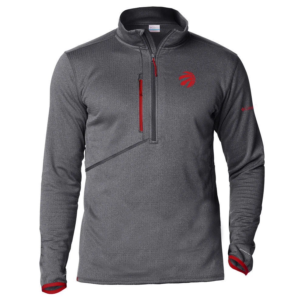Men's Columbia Gray Toronto Raptors Park View Half-Zip Top