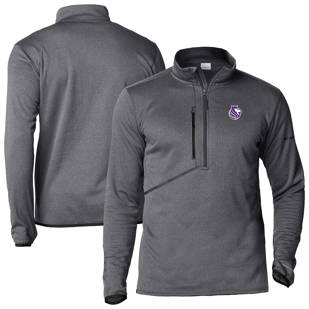 Men's Columbia Gray Sacramento Kings Park View Half-Zip Top