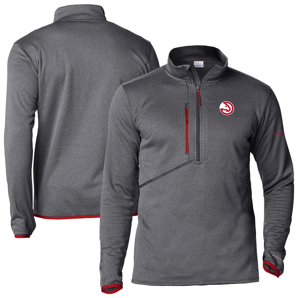 Men's Columbia Gray Atlanta Hawks Park View Half-Zip Top