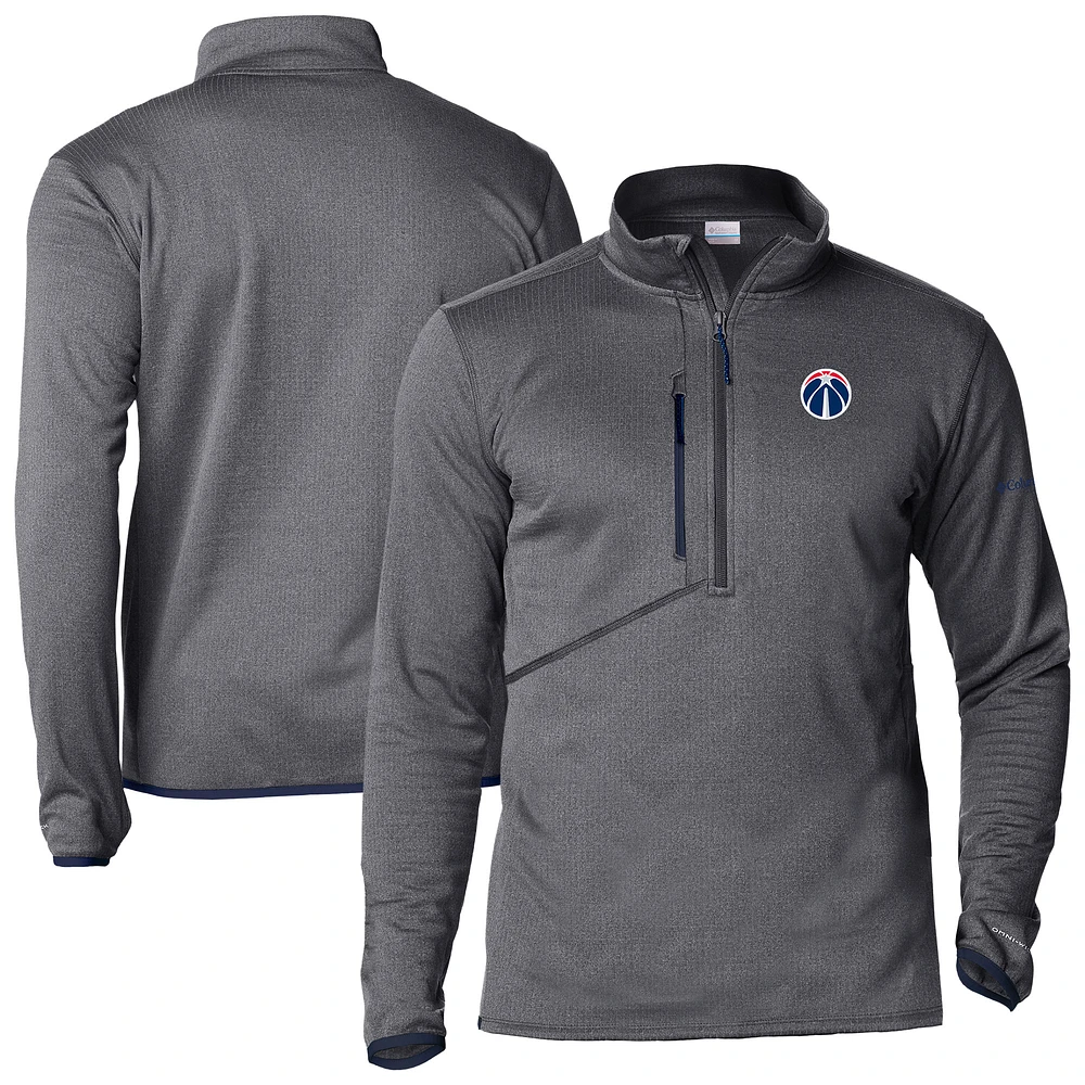 Men's Columbia Gray Washington Wizards Park View Half-Zip Top