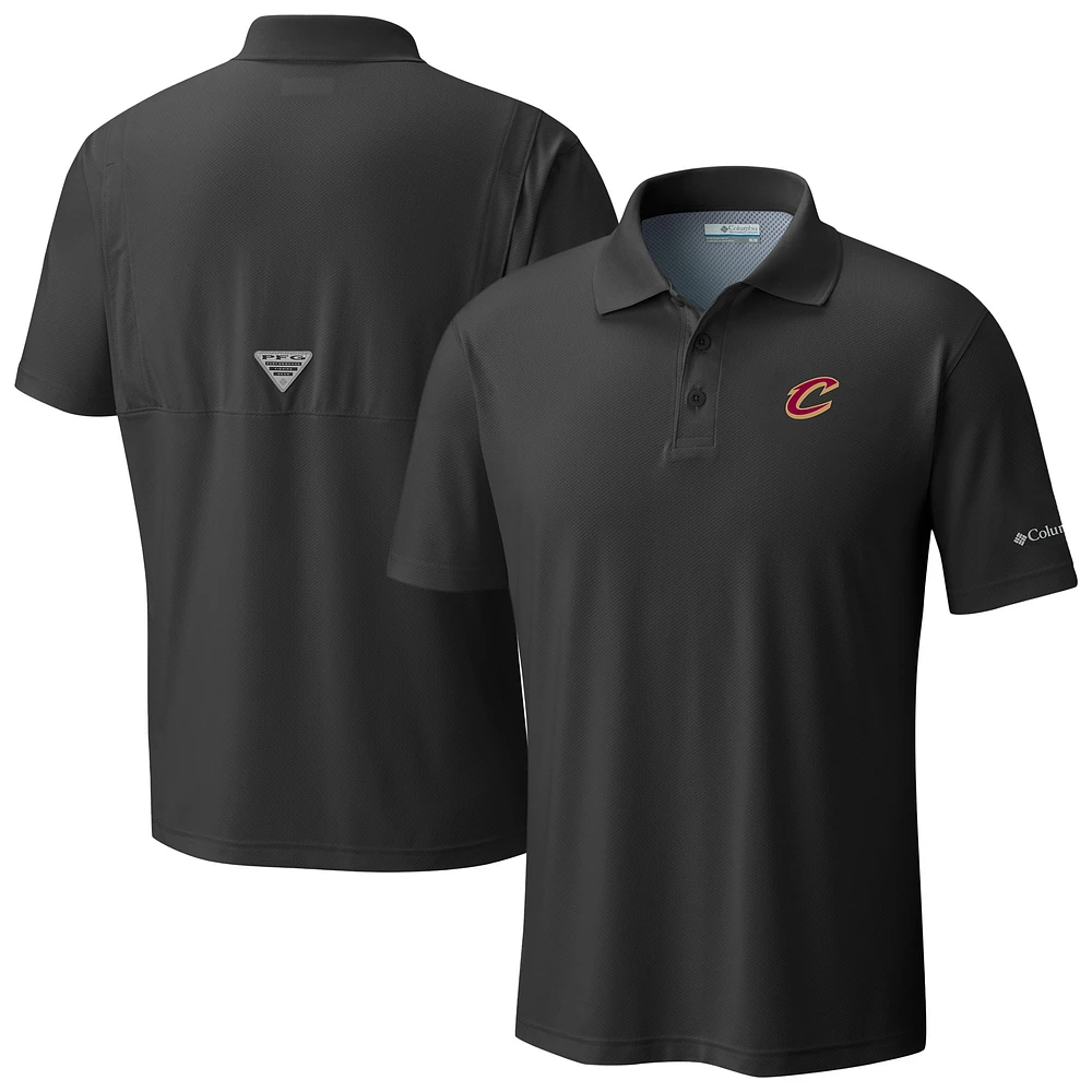 Men's Columbia Black Cleveland Cavaliers Low Drag Offshore Polo