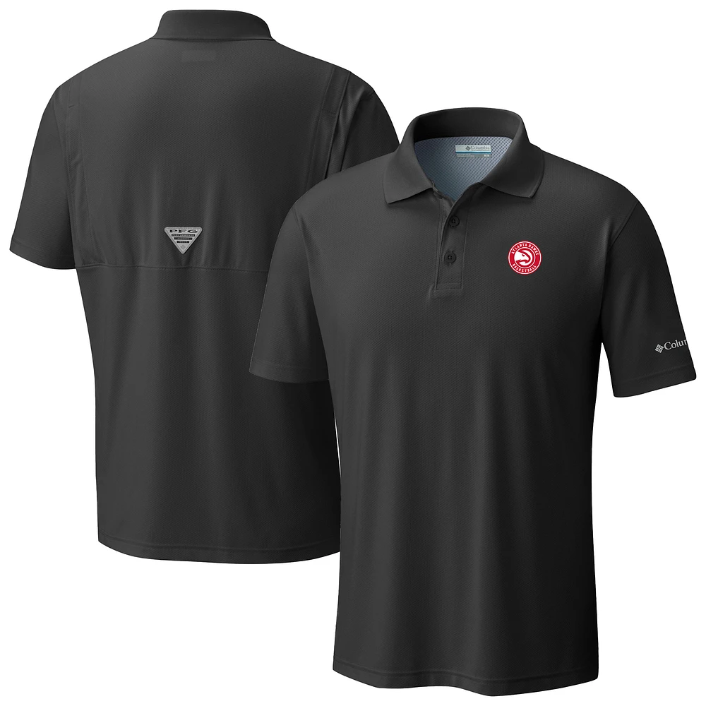 Men's Columbia Black Atlanta Hawks Low Drag Offshore Polo