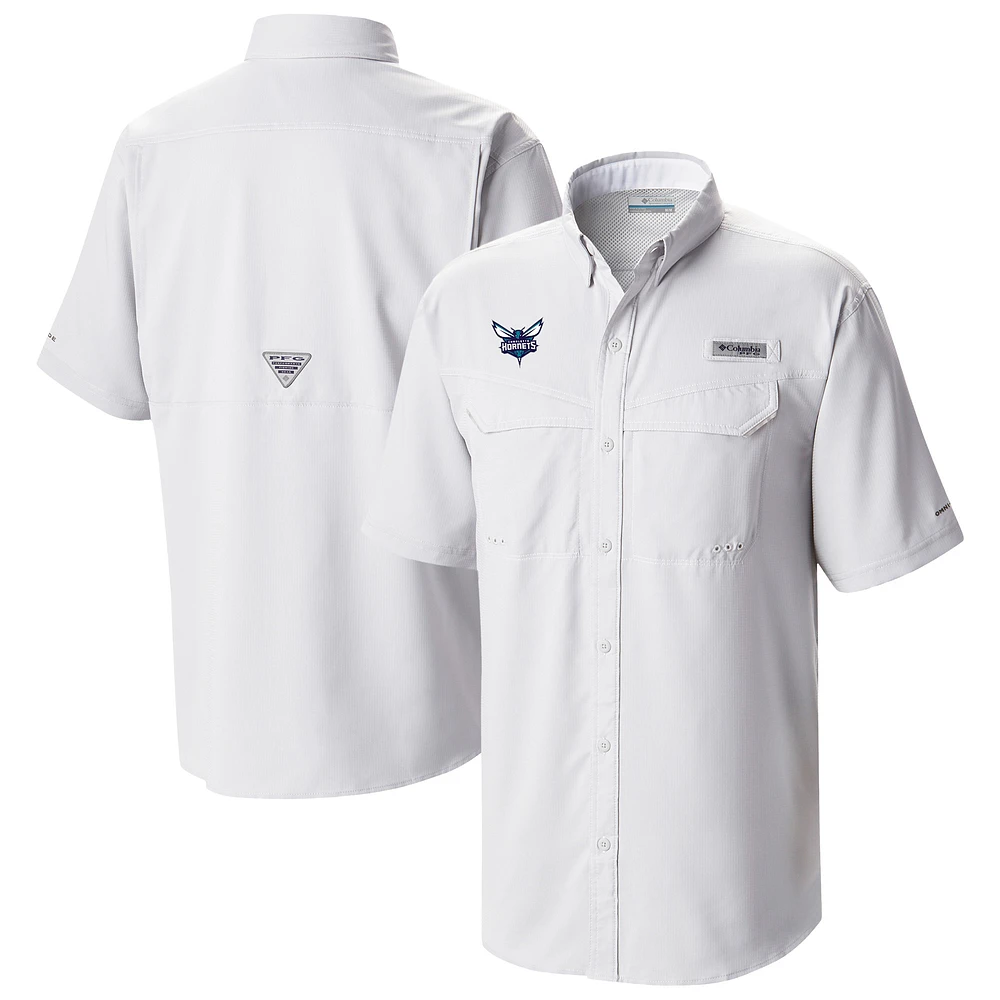 Men's Columbia Charlotte Hornets Omni-Wick Low Drag Offshore Button-Up Shirt