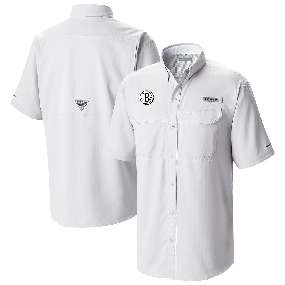 Men's Columbia Brooklyn Nets Omni-Wick Low Drag Offshore Button-Up Shirt